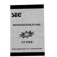 SEG CT2103A Owners Manual